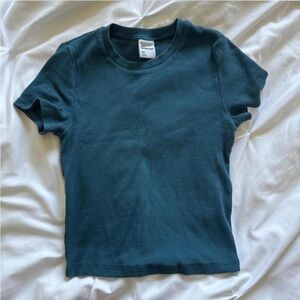 Aritzia Teal Baby Tee